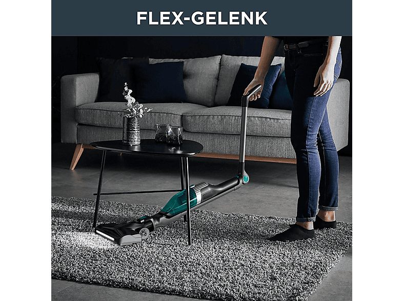 Aspirador escoba - ROWENTA RH1239WO, 145 W, Potencia de succión 200 AirWatt, Depósito 0,4 l, Autonomía 40 min, Negro y azul — foto 9