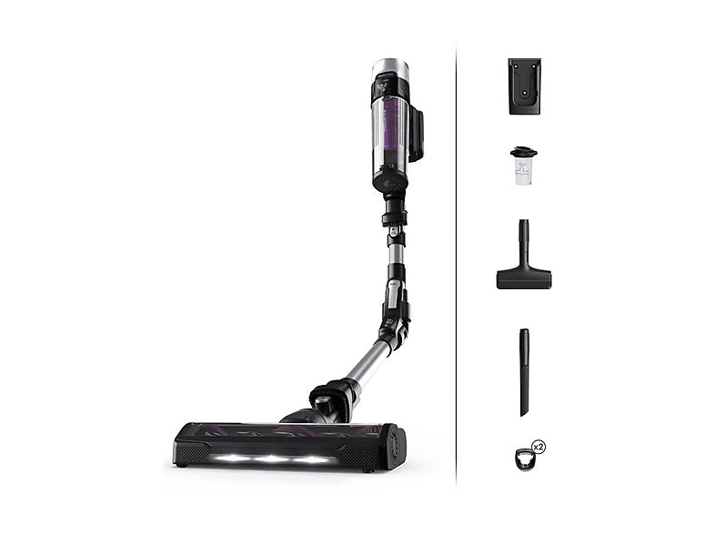 Aspirador escoba - ROWENTA RH2037WO, 250 W, Potencia de succión 100 W, Depósito 0,44 l, Autonomía 45 min, Multicolor