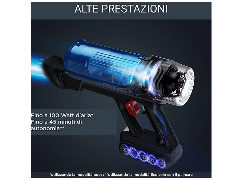 Aspirador escoba - ROWENTA RH2037WO, 250 W, Potencia de succión 100 W, Depósito 0,44 l, Autonomía 45 min, Multicolor — foto 2