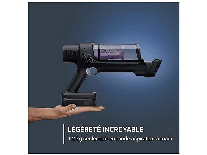 Aspirador escoba - ROWENTA RH6A21WO, 140 W, Potencia de succión 30 AirWatt, Depósito 0,44 l, Autonomía 45 min, Morado y aluminio — foto 2