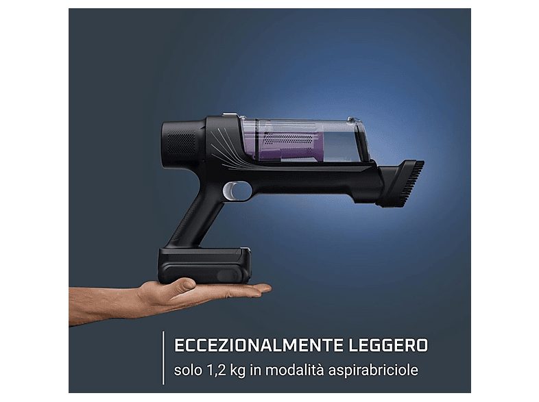 Aspirador escoba - ROWENTA RH6A35WO, 140 W, Potencia de succión 30 W, Depósito 0,44 l, Autonomía 45 min, Morado y aluminio — foto 3