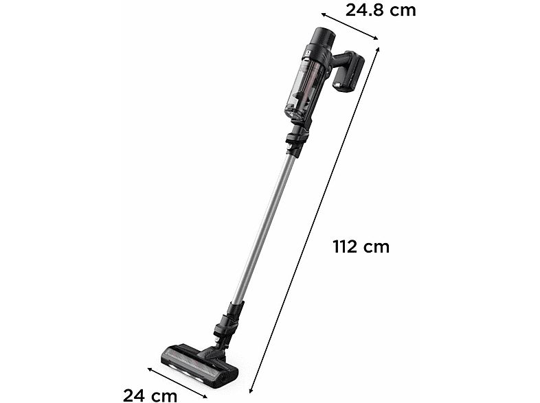 Aspirador escoba - ROWENTA RH6A71WO, 140 W, Potencia de succión 30 AirWatt, Depósito 0,44 l, Autonomía 40 min - 1 h, Aluminio, Rojo — foto 2