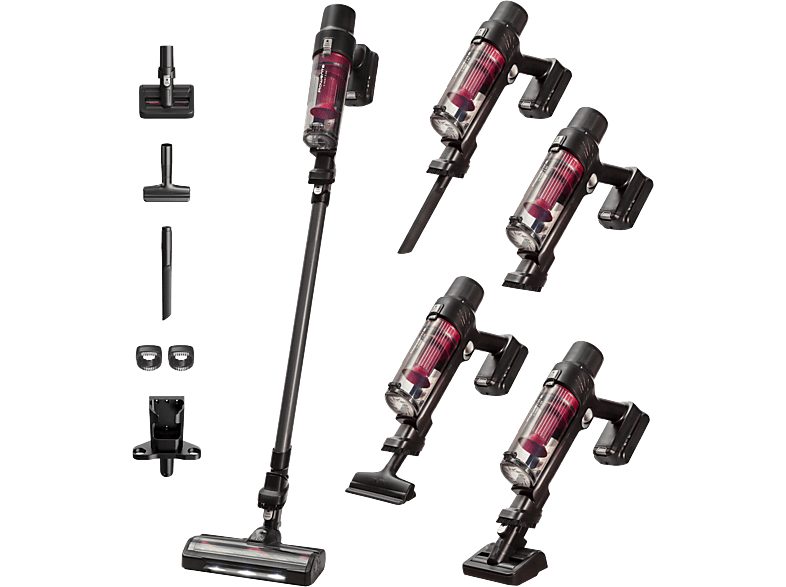 Aspirador escoba - Rowenta RH6A75WO X-Pert 7. 60 Animal Care, 140 W, 0.44 L, 45 min, Ligera, Multisuperficie, Especial mascotas, Rojo