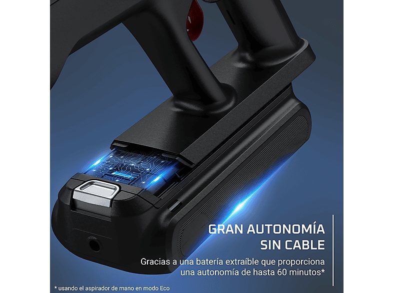 Aspirador escoba - Rowenta RH9A73 X - Force Flex 13.60 Animal Care, 380 W, 0.65 L, 60 min, Sin cables, Multisuperficie, Especial mascotas, Rojo — foto 5