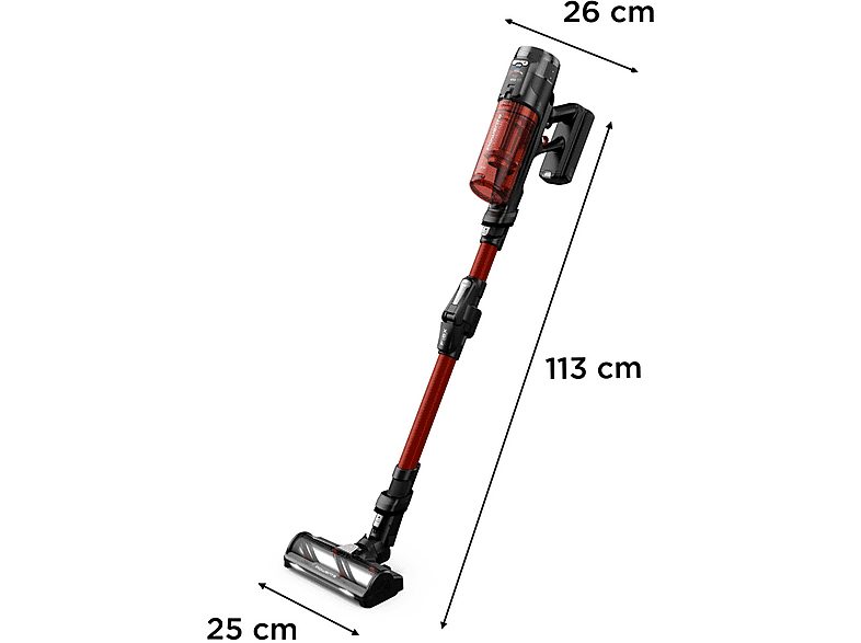 Aspirador escoba - Rowenta RH9A73 X - Force Flex 13.60 Animal Care, 380 W, 0.65 L, 60 min, Sin cables, Multisuperficie, Especial mascotas, Rojo — foto 7