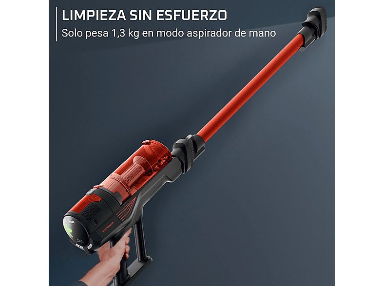 Aspirador escoba - Rowenta  X Force 8.80 RH1872E, 250 W, Potencia succión 100 AW, 1.3 kg, 60 min autonomía, 0.44 l, Ligera, Especial Mascotas, Rojo — foto 7
