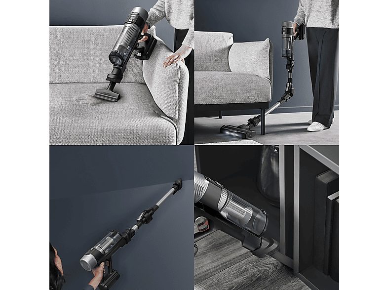 Aspirador escoba - Rowenta X-Force Flex 10.80, Potencia succión 120 AW, 300 W, 60 min autonomía, Cepillo multisuperficie, Limpieza inteligente, Verde — foto 4