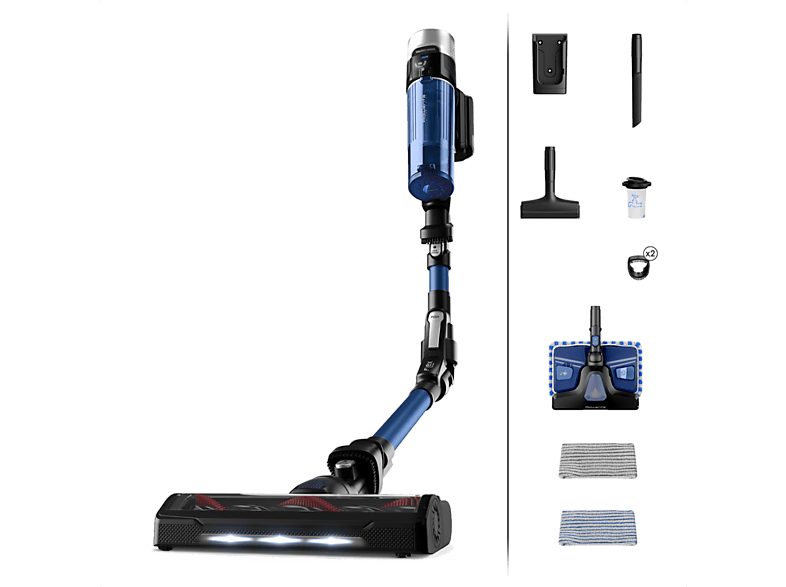 Aspirador escoba - ROWENTA X-Force Flex 9.60 Aqua RH20C4, 250 W, Potencia de succión 100 AirWatt, Depósito 0,4 l, Autonomía 60 min, Azul — foto 2