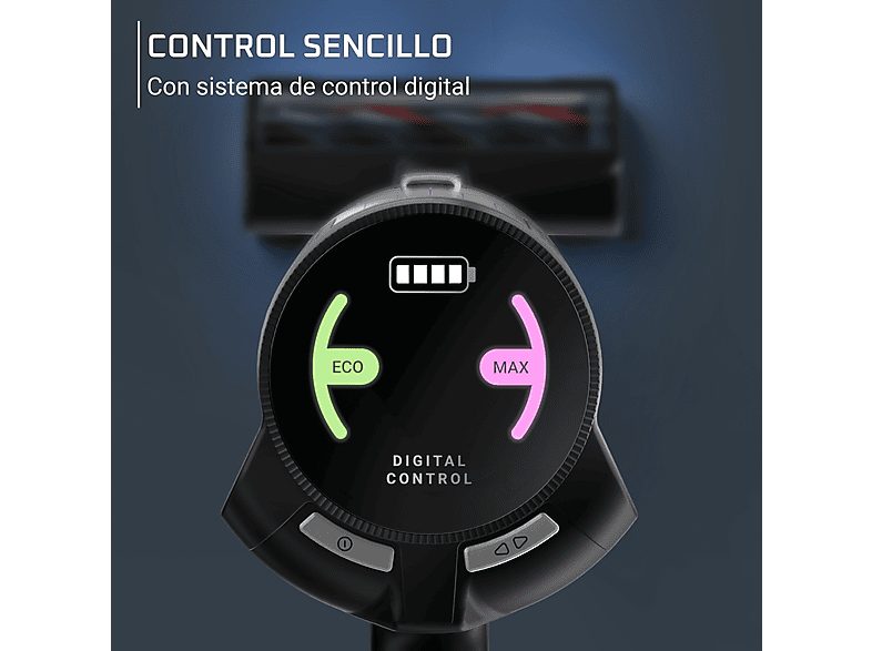 Aspirador escoba - Rowenta X Pert 5.80 RH5A32, Potencia succión 120 AW, 60 min, Cepillo multisuperficie, Pantalla digital, Alta filtración, Violeta — foto 5