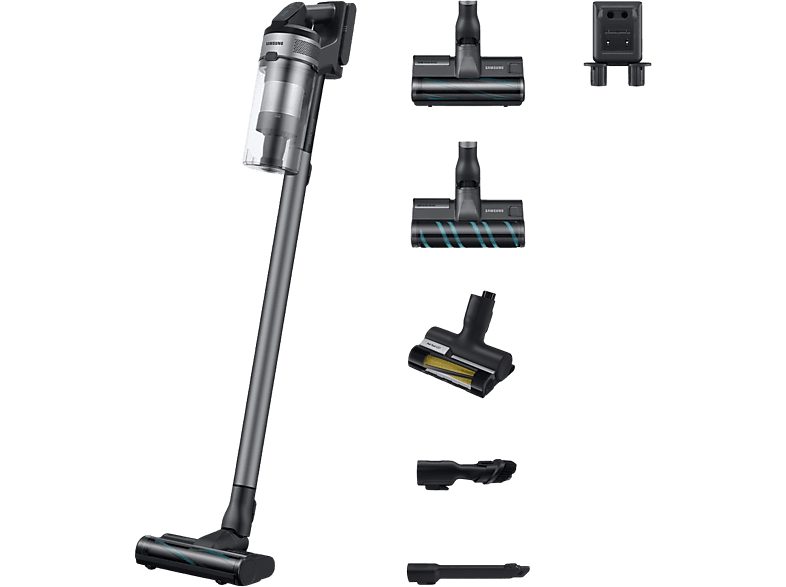 Aspirador escoba - SAMSUNG .AT.ESCOBA SAMSUNG VS20B75ACR5/WA (JET 75B COMPLETE) 200W 21,6V 60MIN.AUT. GRIS, 200 W, Potencia de succión 200 W, Depósito 0,8 l, Autonomía 60 min, Negro