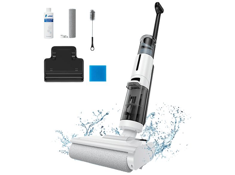 JONR Aspirador escoba seco y húmedo - JONR ED12 LITE, 200 W, Potencia de succión 8 kPa, Depósito 750ml, Blanco