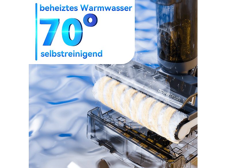 Aspirador escoba seco y húmedo - JONR ED12 PRO, 220 W, Potencia de succión 9 kPa, Depósito 800ml, Azul — foto 6