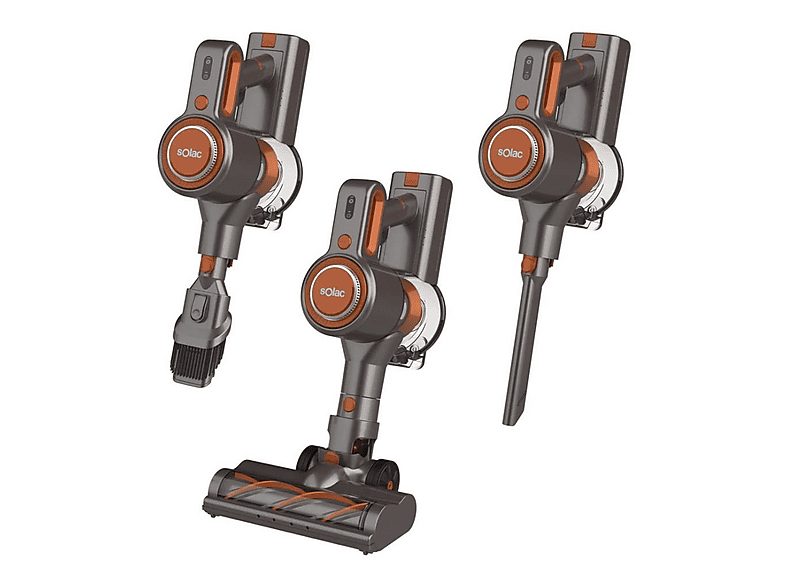 Aspirador escoba - SOLAC AE2515, 200 W, Potencia de succión 19000 kPa, Depósito 1 l, Autonomía 40min, Naranja — foto 3