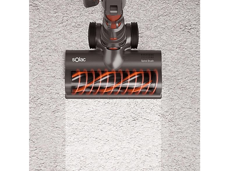 Aspirador escoba - SOLAC AE2515, 200 W, Potencia de succión 19000 kPa, Depósito 1 l, Autonomía 40min, Naranja — foto 4