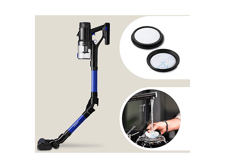 Aspirador escoba - ZEEGMA ZE-ZONDER KLAAR, 400 W, Potencia de succión 25 kPa, Depósito 0,7 l, Autonomía 75 min, Gris — foto 4