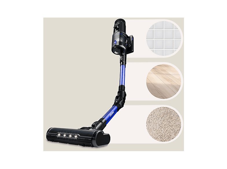 Aspirador escoba - ZEEGMA ZE-ZONDER KLAAR, 400 W, Potencia de succión 25 kPa, Depósito 0,7 l, Autonomía 75 min, Gris — foto 5