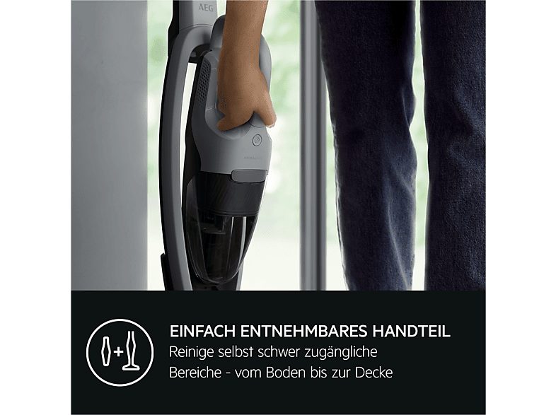 Aspirador portátil - AEG AS52AB18UG, 128 W, Depósito 300 ml, Autonomía 45 min, Gris — foto 4