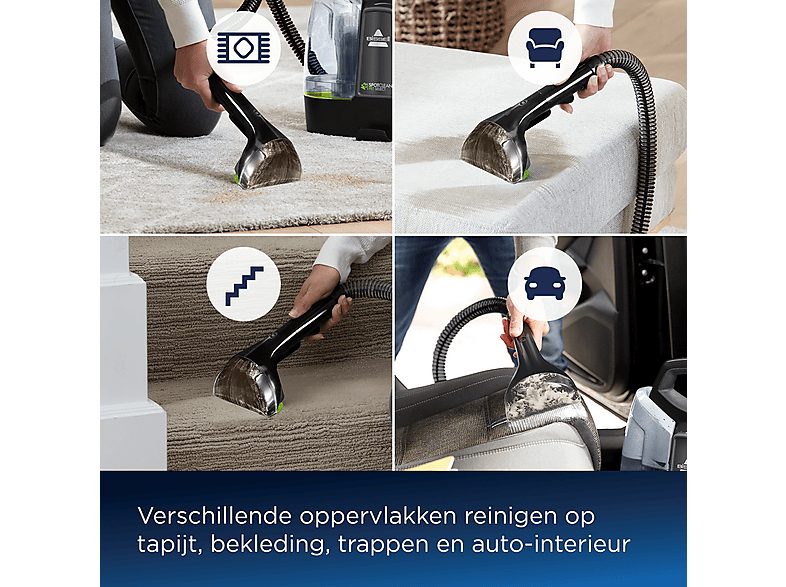 Aspirador seco y húmedo - BISSELL SpotClean Pet Select 37288, 330 W, Potencia de succión 44 AirWatt, Depósito 0,75 l, Negro — foto 3