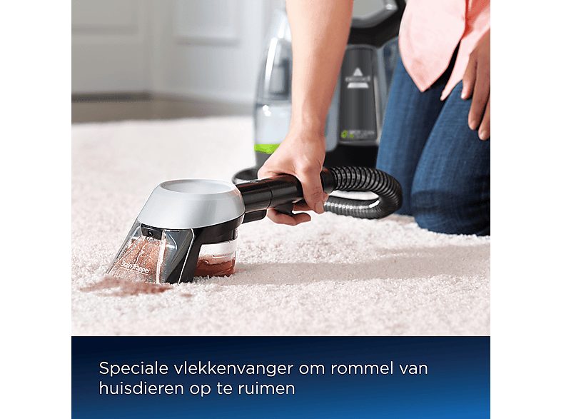 Aspirador seco y húmedo - BISSELL SpotClean Pet Select 37288, 330 W, Potencia de succión 44 AirWatt, Depósito 0,75 l, Negro — foto 6