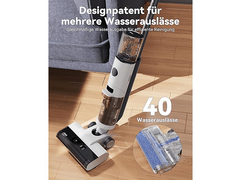 Aspirador Seco y Húmedo - JONR ED12, 200 W, Potencia de succión 160 W, Depósito 0.85 liters, Blanco — foto 4