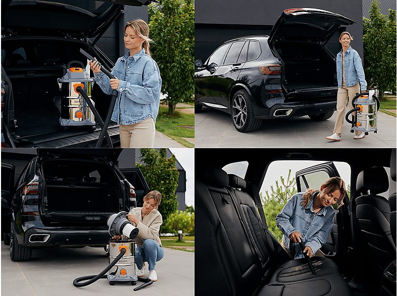 Aspirador seco y húmedo - ZEEGMA ZE-ZONDER PRO MULTI SILVER, 1600 W, Potencia de succión 22 kPa, Depósito 25 Litros, Plata — foto 5