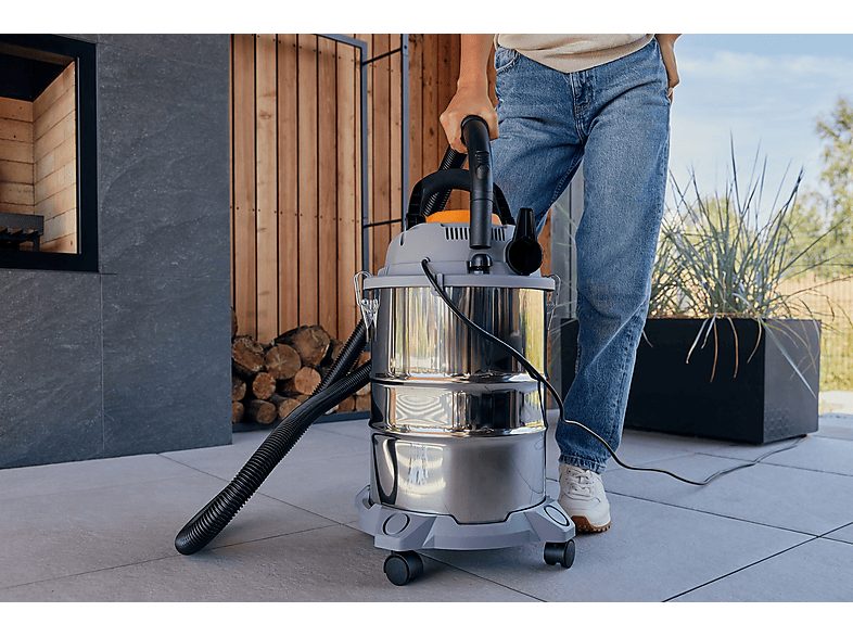 Aspirador seco y húmedo - ZEEGMA ZE-ZONDER PRO MULTI SILVER, 1600 W, Potencia de succión 22 kPa, Depósito 25 Litros, Plata — foto 7