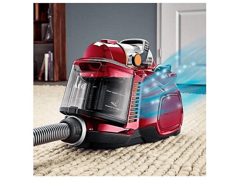Aspirador sin bolsa - AEG LX7-2-CR-A, 750 W, Potencia de succión 174 W, Depósito 1,4 l, Rojo — foto 6