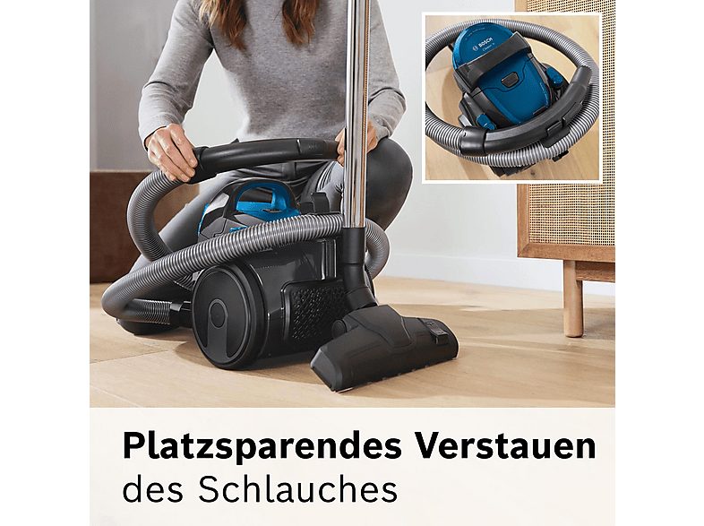 Aspirador sin bolsa - BOSCH BGC05A220A, 700 W, Depósito 1,5 l, Negro — foto 9