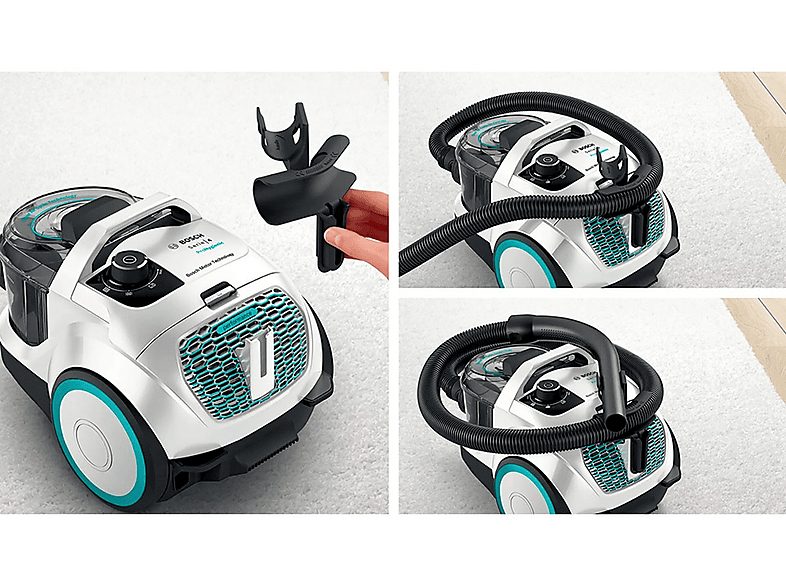 Aspirador sin bolsa - BOSCH BGC21HYG1, 700 W, Depósito 2 l, Blanco — foto 7