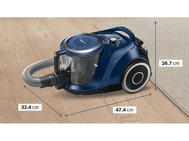 Aspirador sin bolsa - BOSCH BGC41X36, 700 W, Depósito 2,4 l, Negro — foto 7