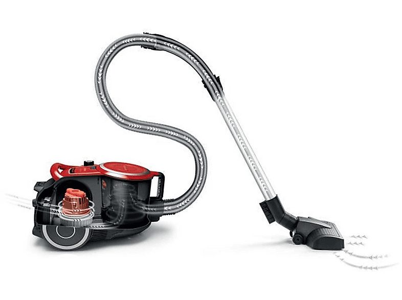 Aspirador sin bolsa - BOSCH Serie 6 BGC41Q69, 600 W, Potencia de succión 600 W, Depósito 2,4 l, Rojo — foto 2