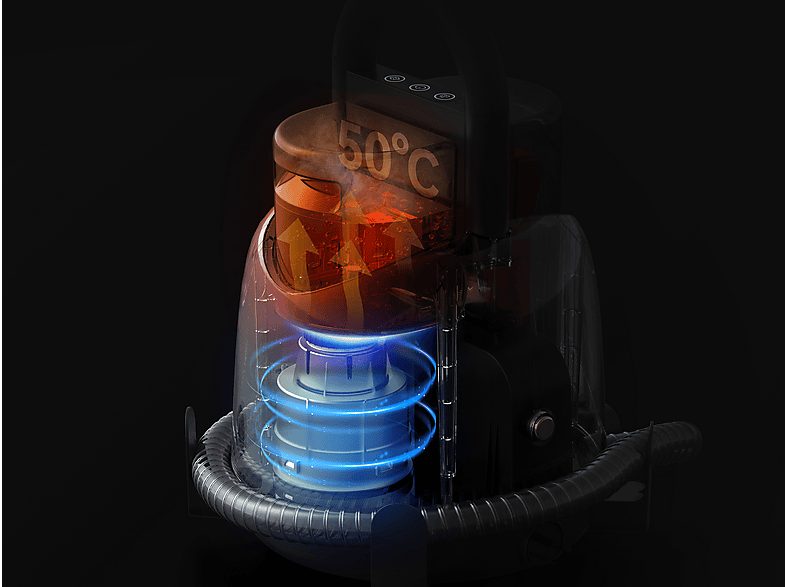 Aspirador sin bolsa - DEERMA BY200S, 1200 W, Depósito 1.7l, Plata — foto 9