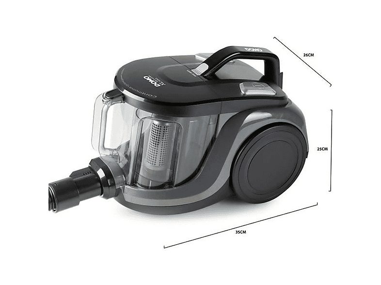 Aspirador sin bolsa - DOMO DO7295S, 850 W, Depósito 2,5 l, Negro — foto 5