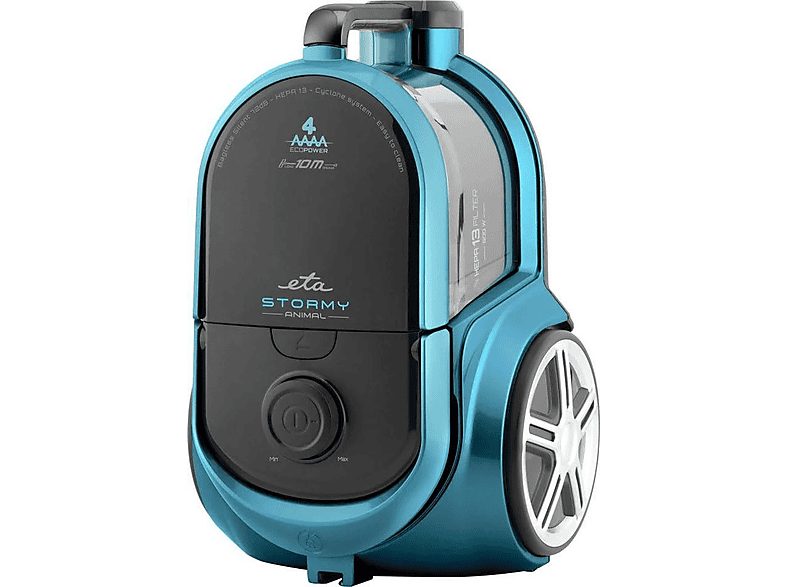 Aspirador sin bolsa - ETA Stormy Animal 2517 90000, 800 W, Depósito 2,2 l, Negro, Azul — foto 2