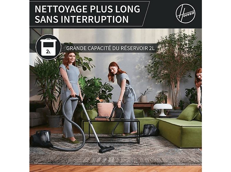 Aspirador sin bolsa - HOOVER HP110HM 011, 700 W, Depósito 2 l, Azul — foto 2