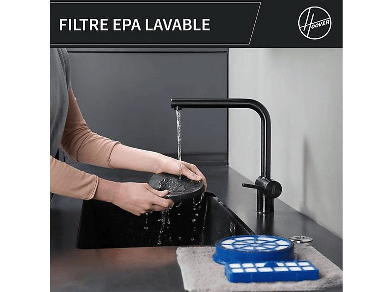 Aspirador sin bolsa - HOOVER HP110HM 011, 700 W, Depósito 2 l, Azul — foto 7