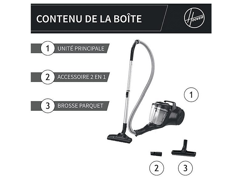 Aspirador sin bolsa - HOOVER HP110HM 011, 700 W, Depósito 2 l, Azul — foto 8