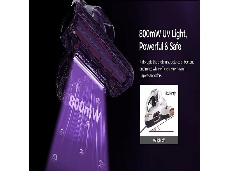 Aspirador sin bolsa - JIGOO T600, 700 W, Depósito 0,5 l, blanco — foto 9