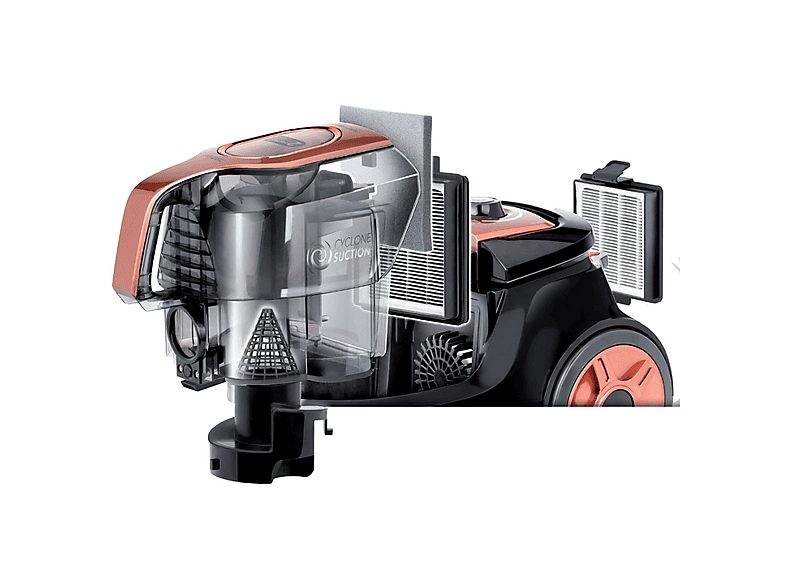 Aspirador sin bolsa - MPM MOD-25, 750 W, Depósito 1,1 l, Negro/Naranja — foto 8