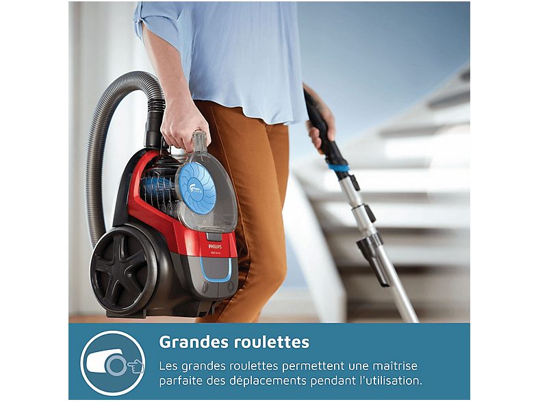 Aspirador sin bolsa - PHILIPS 3000 series FC9330/09, 900 W, Potencia de succión 16,8 kPa, Depósito 1,50 l, Multicolor — foto 9