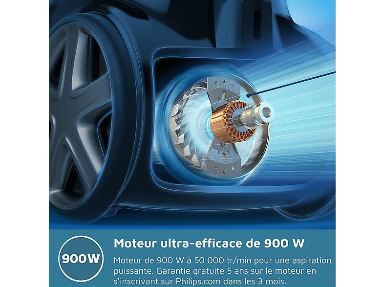 Aspirador sin bolsa - PHILIPS 3000 series FC9331/09, 750 W, Depósito 1,5 l, Negro — foto 3