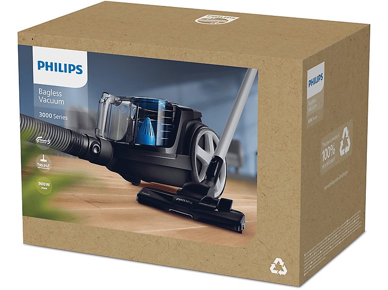 Aspirador sin bolsa - PHILIPS 3000 series FC9331/09, 750 W, Depósito 1,5 l, Negro — foto 4