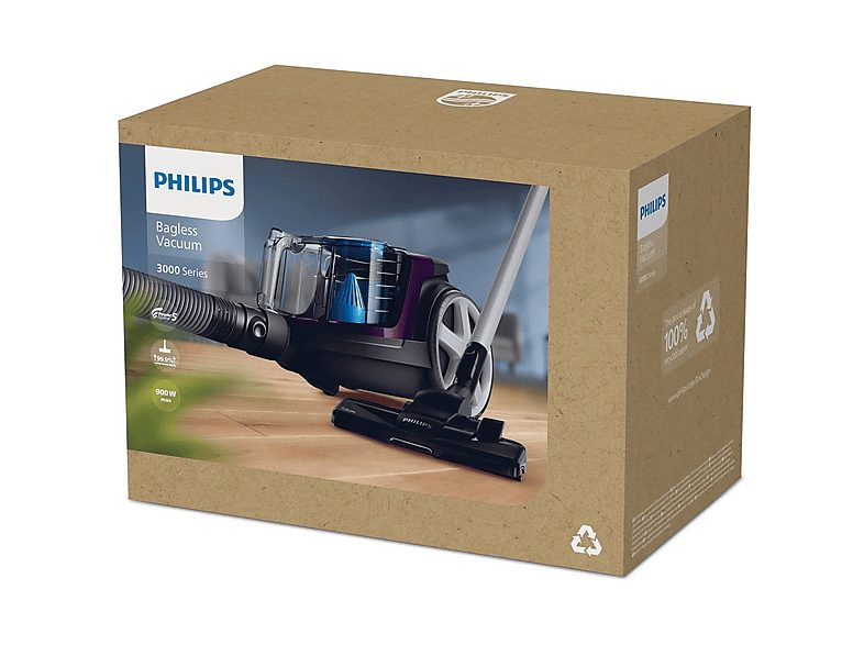 Aspirador sin bolsa - PHILIPS FC9333/09, 900 W, Depósito 1,5 l, Negro — foto 3