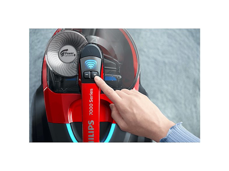 Aspirador sin bolsa - PHILIPS FC9729/09, 900 W, Potencia de succión 420 AirWatt, Depósito 2 l, Rojo — foto 7