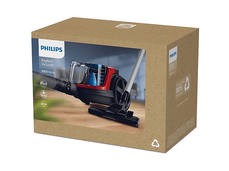 Aspirador sin bolsa - PHILIPS PowerPro Compact FC9330, 900 W, Depósito 1,5 l, Negro — foto 3