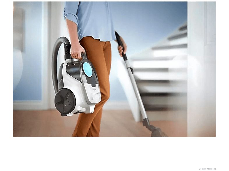 Aspirador sin bolsa - PHILIPS XB2122/09, 850 W, Potencia de succión 750 W, Depósito 1,3 l, Blanco — foto 8