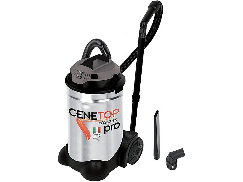 RIBIMEX Aspirador sin bolsa - RIBIMEX 39602051, 1,200 W, Depósito 30 l, Inox