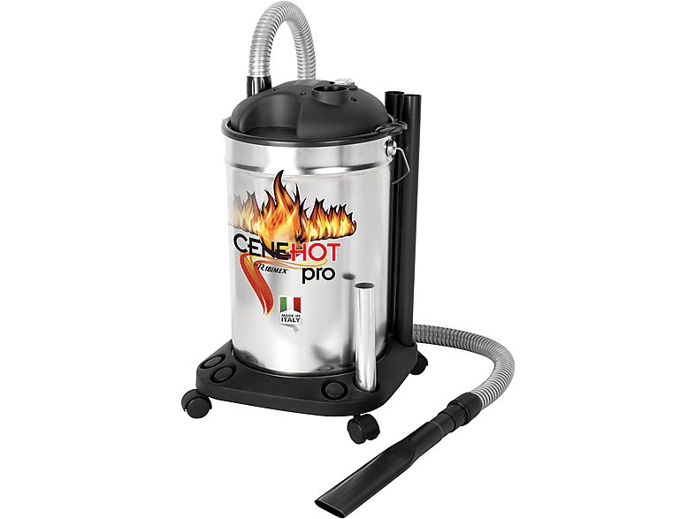 RIBIMEX Aspirador sin bolsa - RIBIMEX PRCEN005, 1200 W, Potencia de succión 1200 AirWatt, Depósito 25 l, Inox