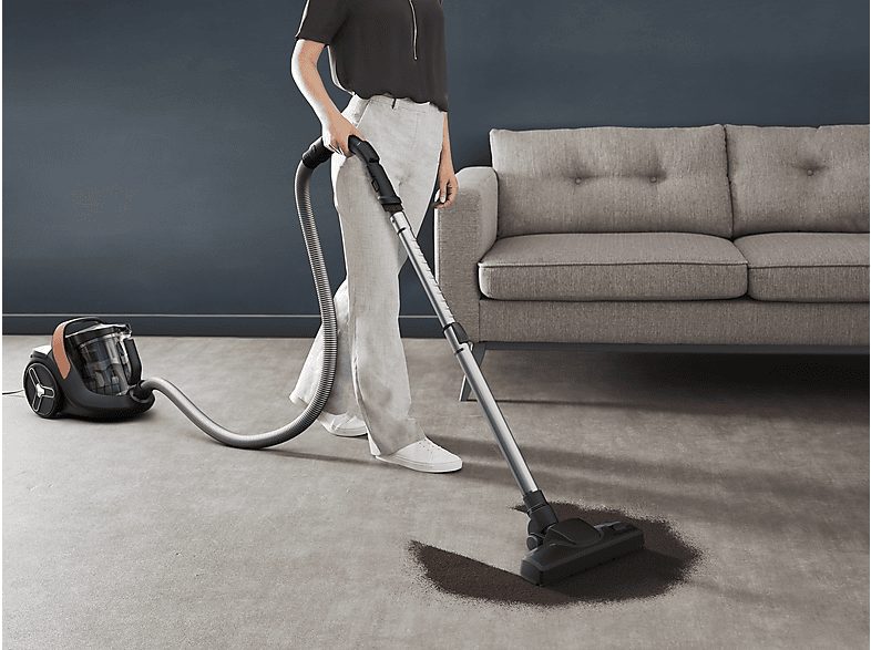 Aspirador sin bolsa - ROWENTA Green Force  Cyclonic Effitech RO7C30, 500 W, Depósito 2,5 l, Negro, Naranja — foto 4