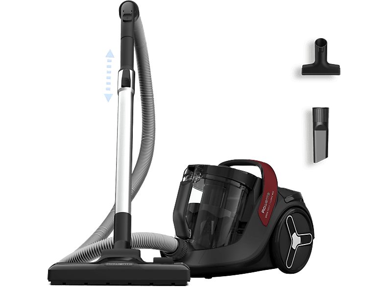 Aspirador sin bolsa - Rowenta Green Force Cyclonic Max RO7B13EA, 900W, 2.5 L, Filtro HEPA, Radio acción 9 m, 73 dB(A), Negro